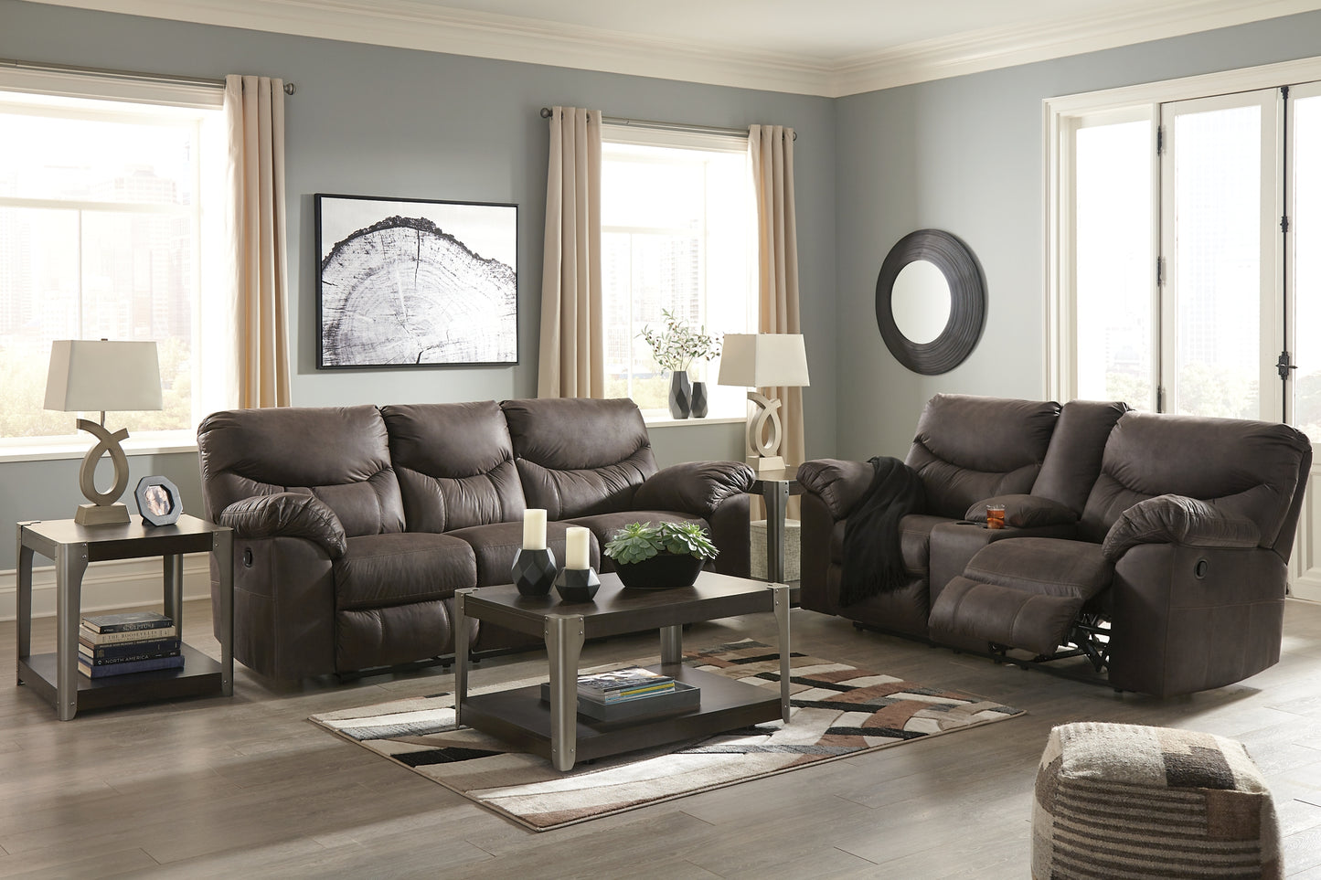 Boxberg DBL Rec Loveseat w/Console