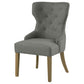 Baney Tufted Upholstered Dining Chair Grey and Rustic Grey