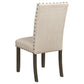 Ralland Upholstered Dining Side Chair Beige (Set of 2)