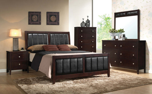 Carlton 4-piece California King Bedroom Set Cappuccino