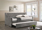 Chatsboro Upholstered Twin Daybed with Trundle Grey