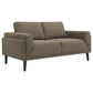 Rilynn 3-piece Upholstered Track Arm Sofa Set Brown