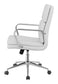 Ximena Upholstered Adjustable Mid Back Office Chair White