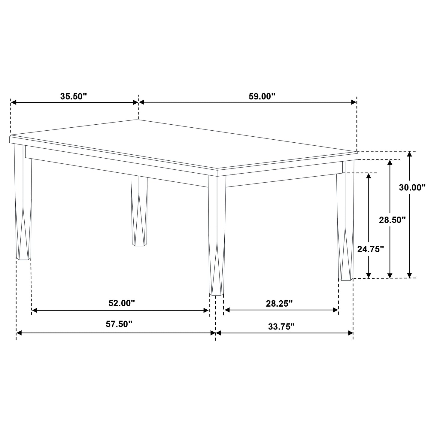 Appleton 7-piece Rectangular Dining Set Distressed White