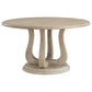 Trofello Round 60-inch Pedestal Dining Table White Washed