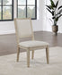 Trofello Cushioned Dining Side Chair White Washed (Set of 2)