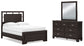 Covetown Full Panel Bed with Mirrored Dresser