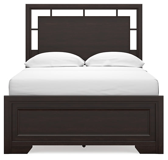 Covetown Full Panel Bed with Mirrored Dresser