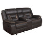 Greer 2-piece Upholstered Reclining Sofa Set Brown