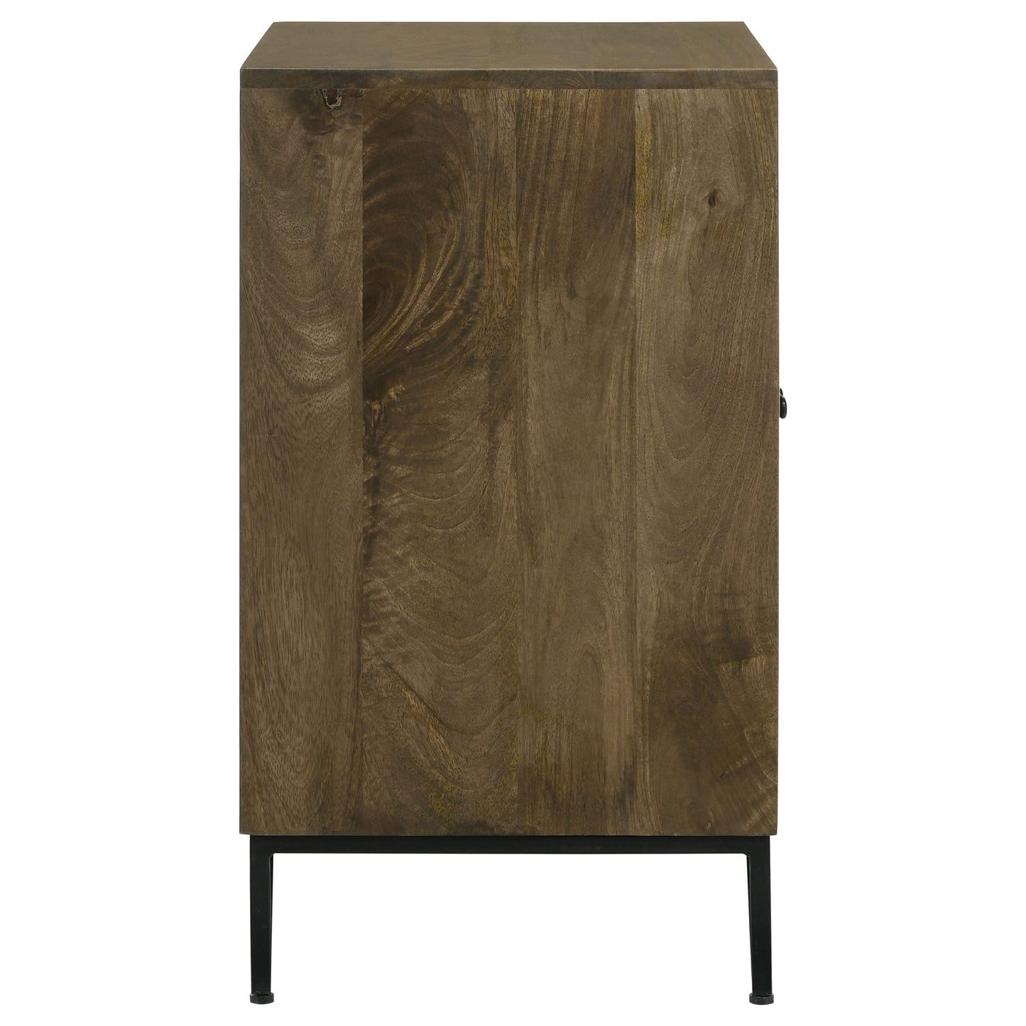 Zaria 2-door Wood Trellis Accent Storage Cabinet Brown