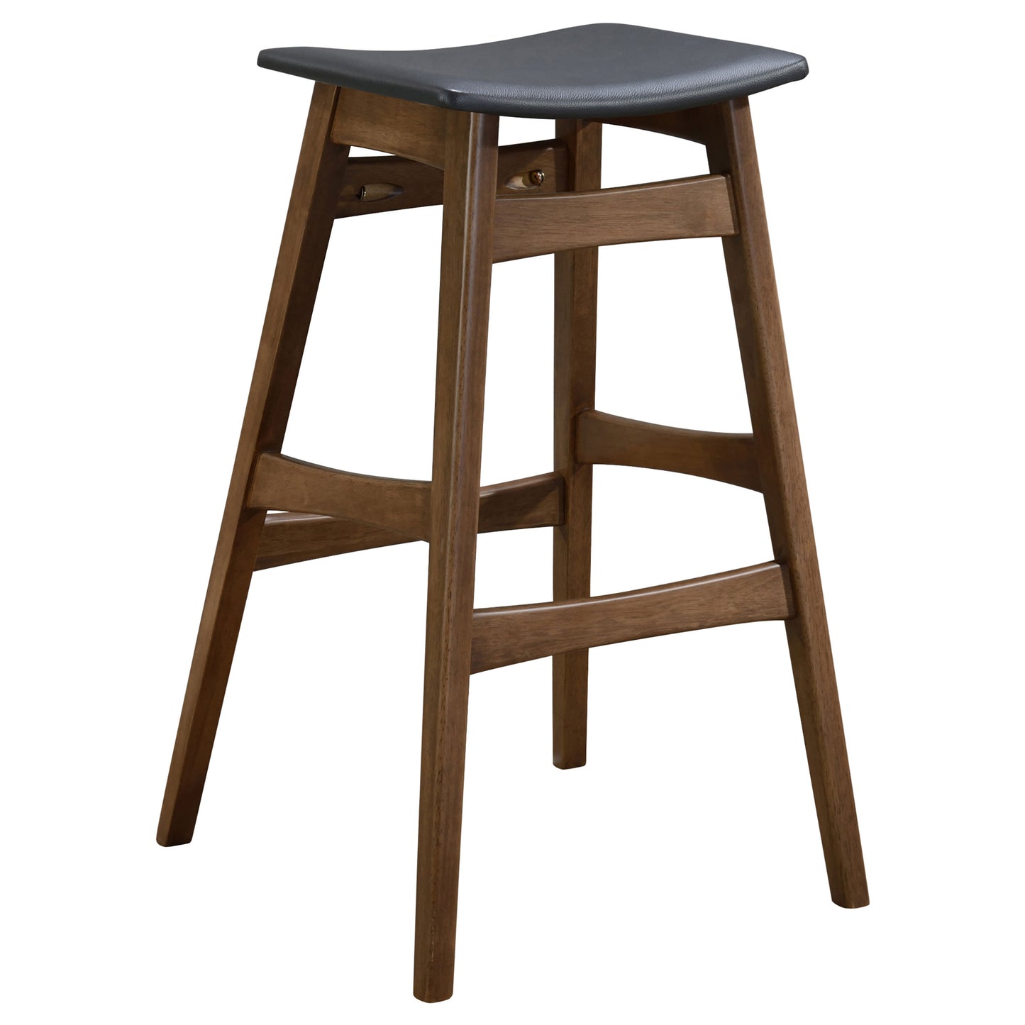 Finnick Cushioned Backless Bar Stool Walnut (Set of 2)