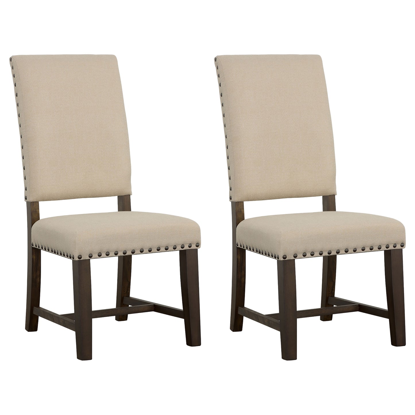 Twain Upholstered Dining Side Chair Beige (Set of 2)