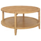 Camillo Round Solid Wood Coffee Table Maple Brown