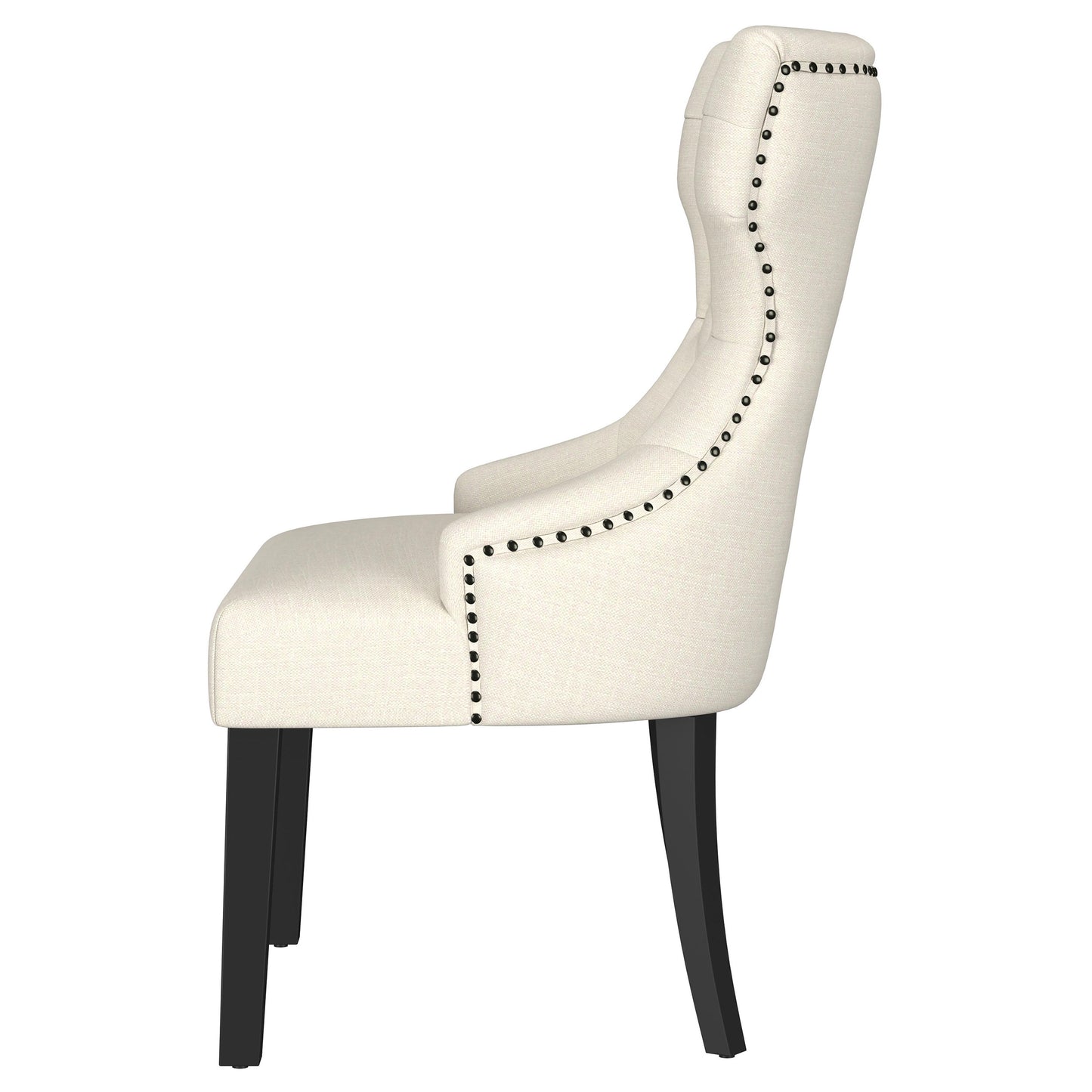 Baney Fabric Upholstered Dining Side Chair Beige and Black