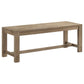 Scottsdale Wood Trestle Base Dining Bench Washed Brown