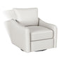 Madia Upholstered Sloped Arm Swivel Glider Chair Vanilla