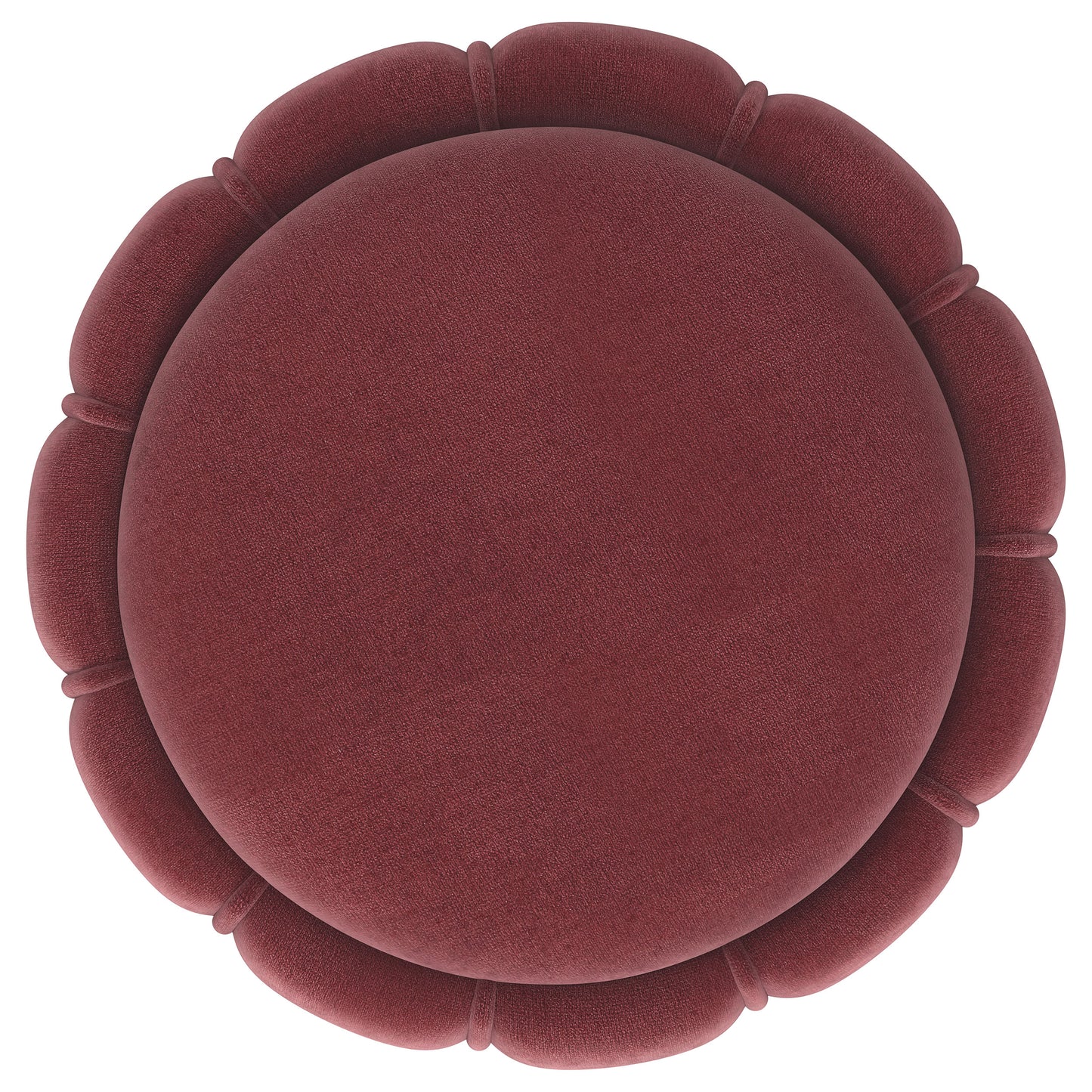 Sora Round Upholstered Ottoman Berry