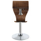 Covina Adjustable Bar Stool Walnut and Chrome