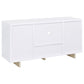 Dalton 2-door Storage Credenza White and Distressed Pine