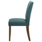 Cantley Upholstered Dining Side Chair Teal Blue (Set of 2)