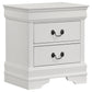 Louis Philippe 5-piece Twin Bedroom Set White