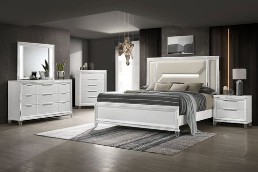 Marmore 5-piece Eastern King Bedroom Set White