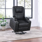 Armstrong Upholstered Power Lift Massage Recliner Black