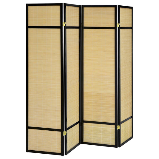 Pearce 4-panel Bamboo Room Divider Folding Screen Natural