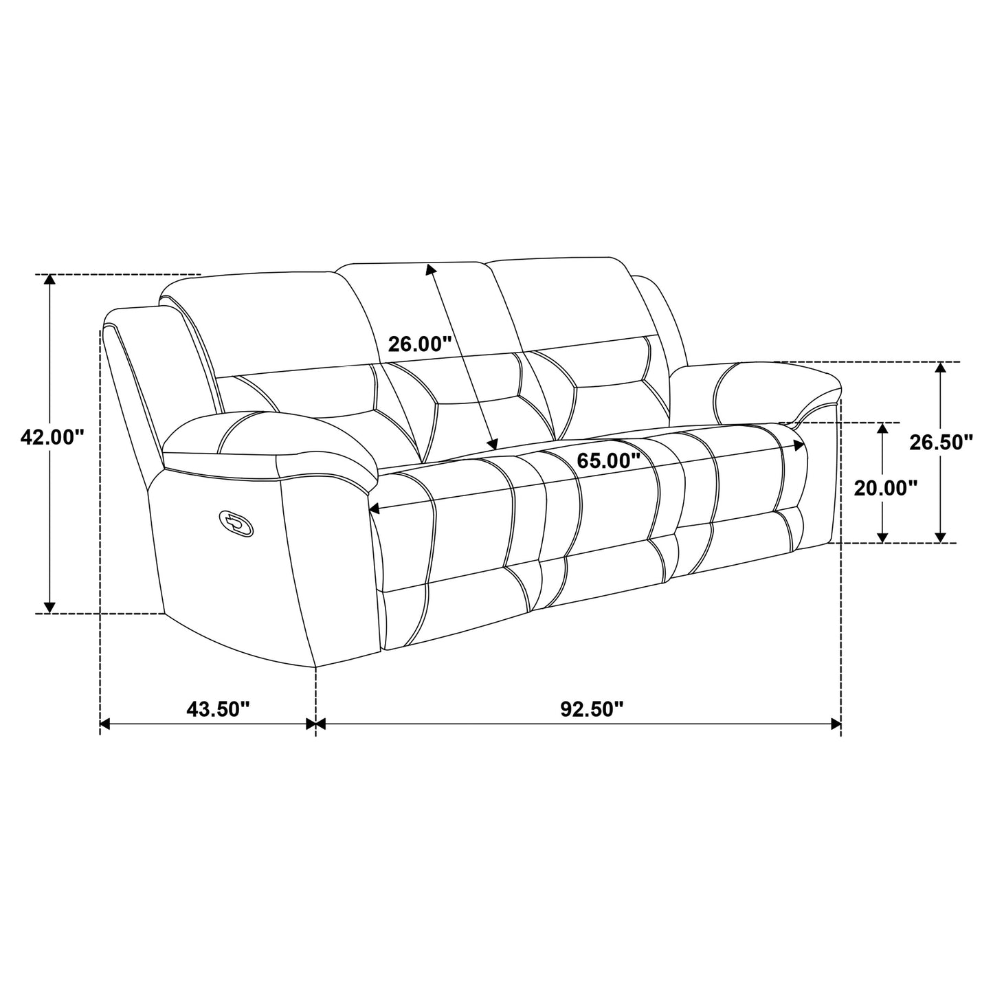 Gilson 3-piece Chenille Upholstered Sofa Set Grey