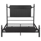 Cameron 51-inch Metal Queen Panel Bed Black