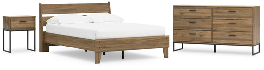 Ashley Express - Deanlow Full Platform Panel Bed with Dresser and Nightstand