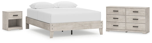 Ashley Express - Shawburn Queen Platform Bed with Dresser and Nightstand