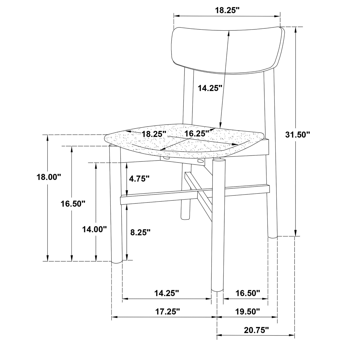 Parkridge 5-piece 59-inch Wood Dining Set Natural Walnut