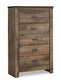 Trinell King Panel Bed with Dresser, Chest and 2 Nightstands