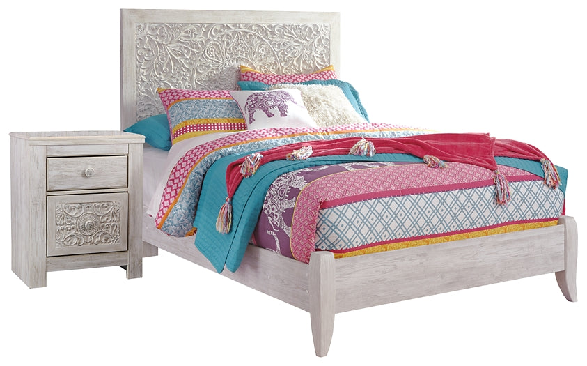 Paxberry Full Panel Bed with Nightstand