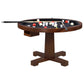 Marietta Round Dining and Billiard Poker Game Table Tobacco