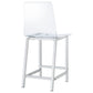 Juelia Clear Acrylic Counter Chair Chrome (Set of 2)