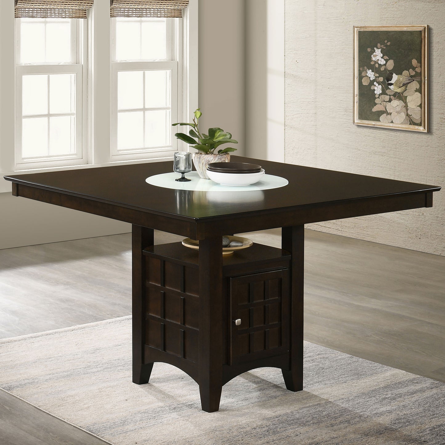 Gabriel 52-inch Counter Height Dining Table Cappuccino