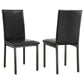 Garza Upholstered Dining Side Chair Black (Set of 2)