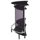 Amarillo Freestanding Glass Top Home Bar Wine Cabinet Black