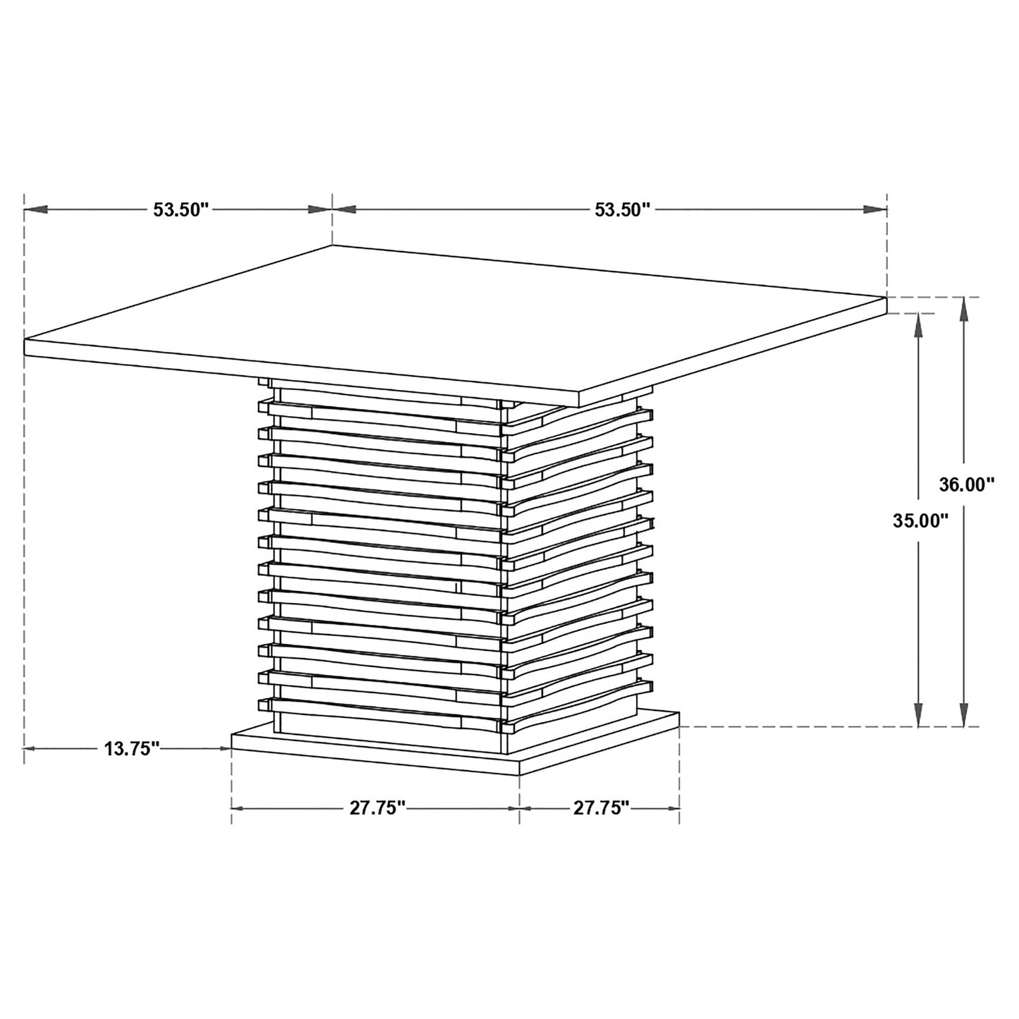 Stanton 9-piece Square Counter Height Dining Table Set Grey