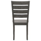 Dalila Wood Dining Side Chair Dark Grey (Set of 2)