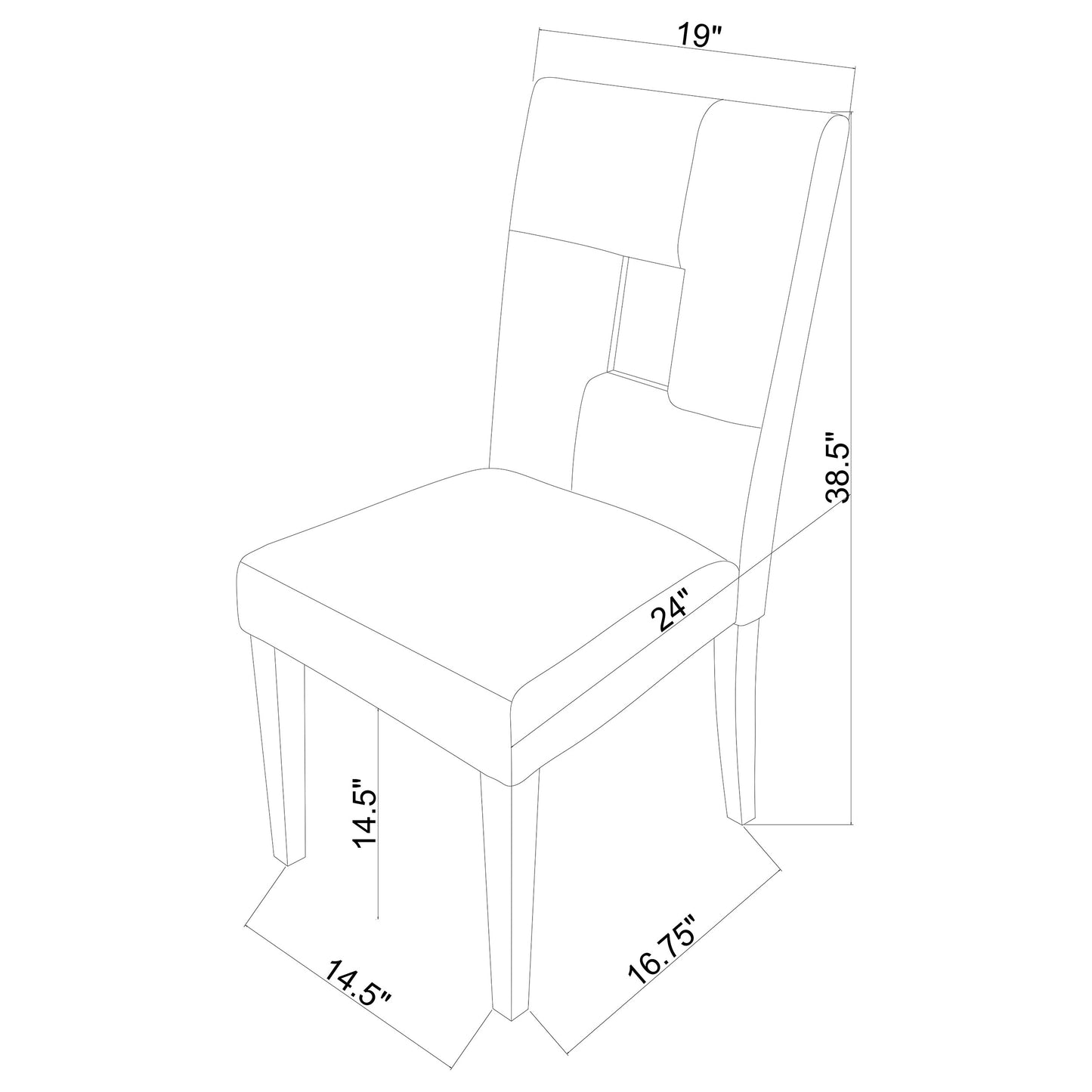 Shannon Upholstered Dining Side Chair White (Set of 2)