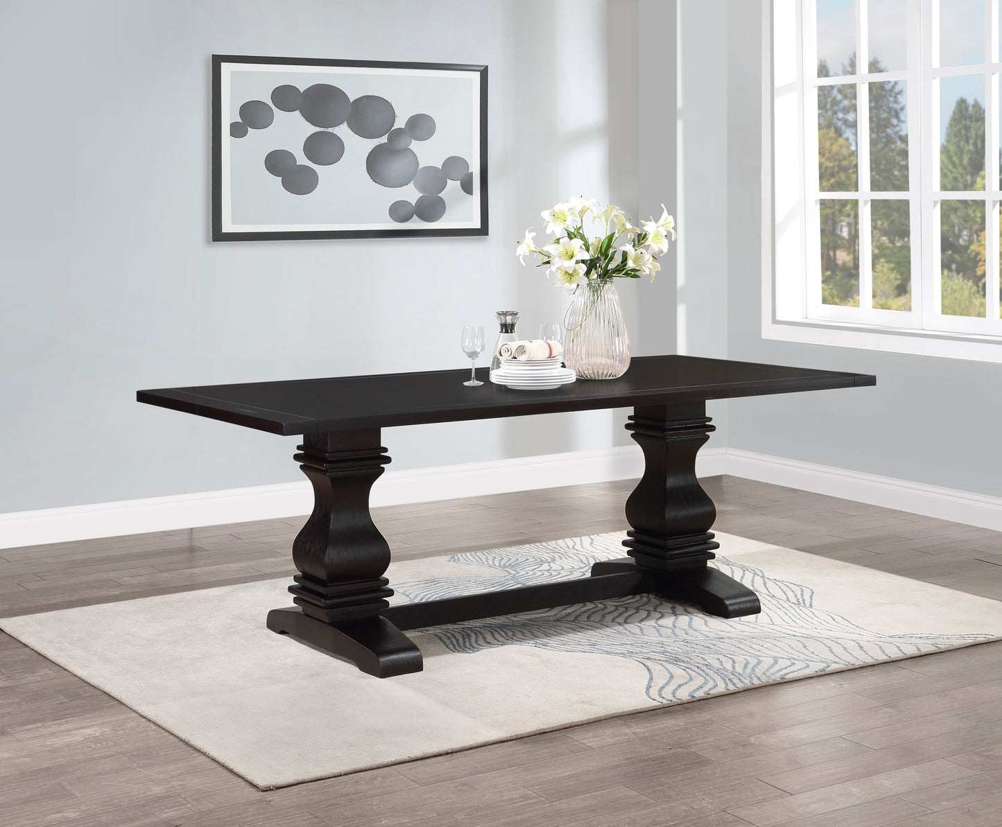 Parkins Rectangular 86-inch Dining Table Rustic Espresso