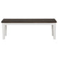 Kingman Wood Dining Bench Distressed White