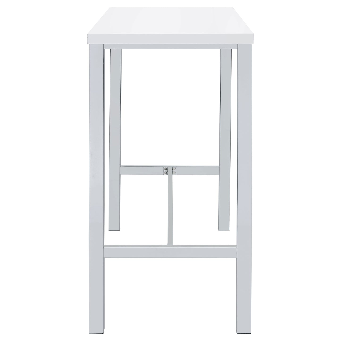 Natividad 5-piece Pub Height Bar Table Set White High Gloss