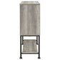 Claremont Sliding Door Home Bar Wine Cabinet Grey Driftwood