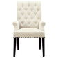 Alana Fabric Upholstered Dining Arm Chair Beige