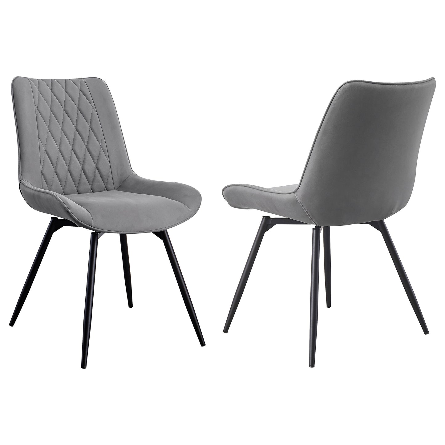 Diggs Upholstered Swivel Dining Side Chair Grey (Set of 2)