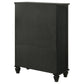 Sandy Beach 8-drawer Door Chest Black